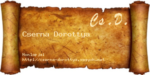 Cserna Dorottya névjegykártya